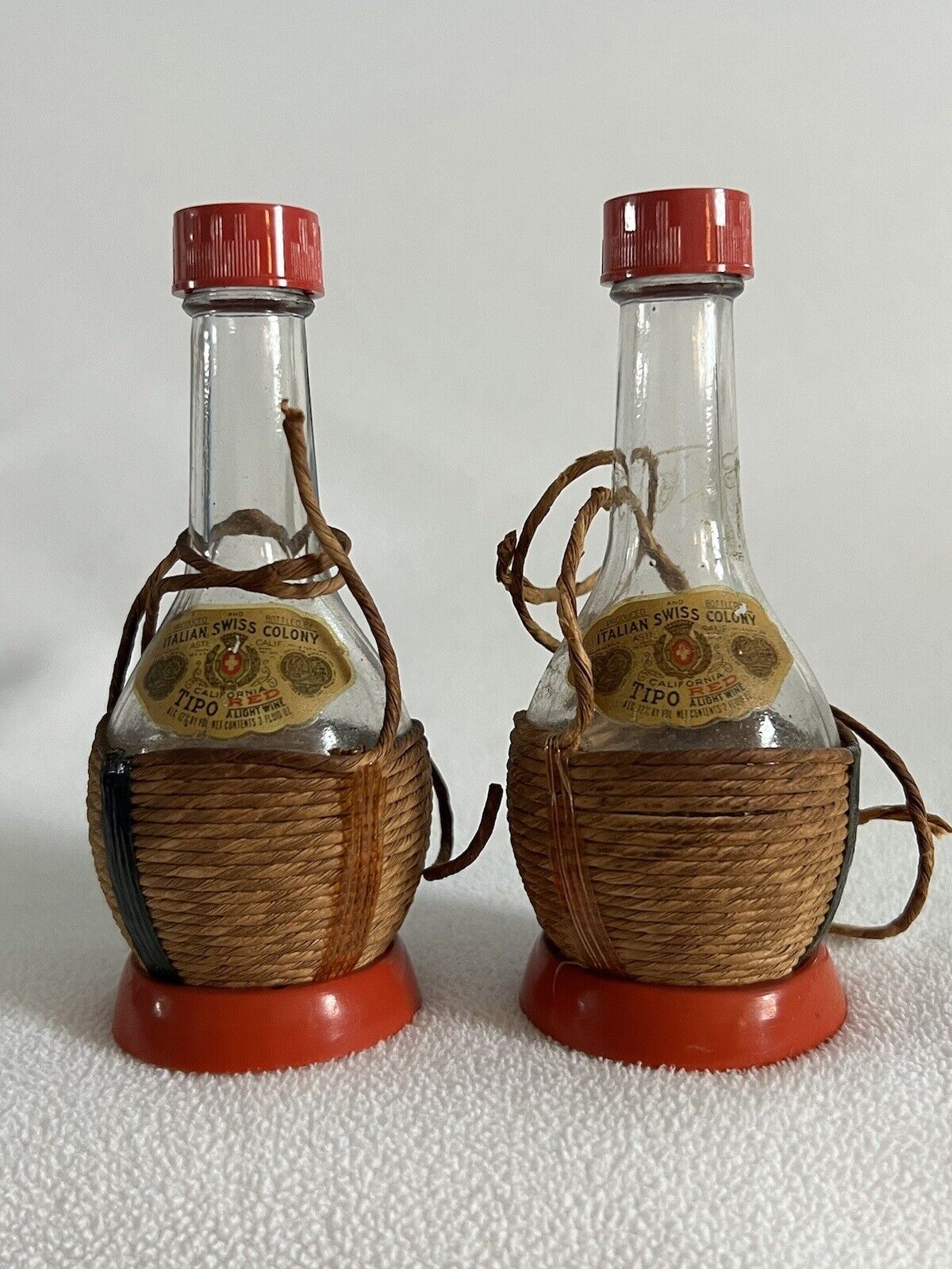 Vintage Italian Swiss Colony Bottle Salt and Pepper Shakers