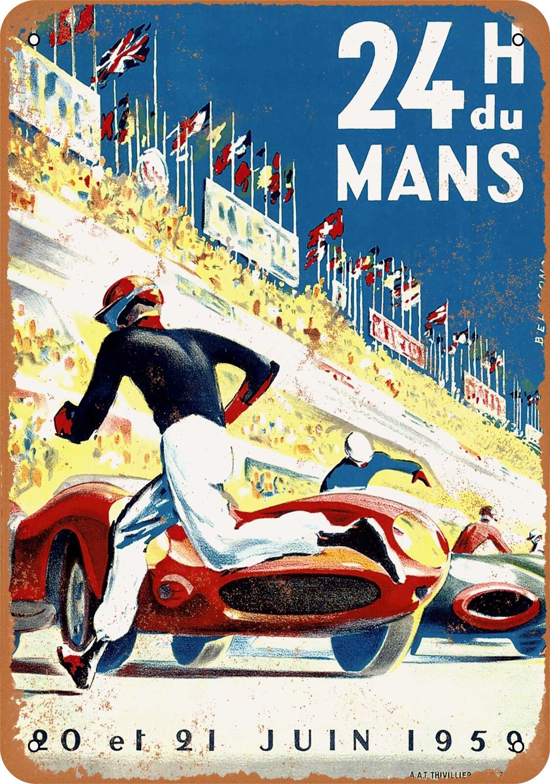 Metal Sign - 1959 Le Mans - Vintage Look Reproduction