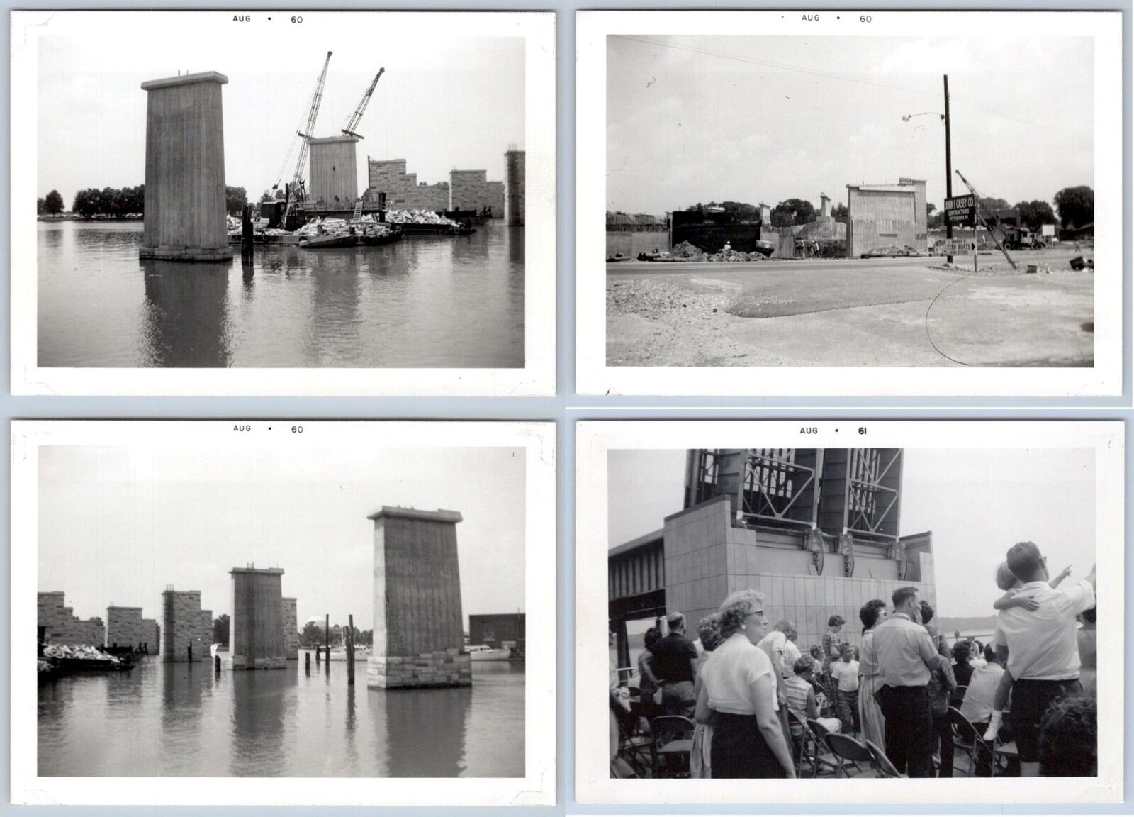 1960-61 SET/4 WASHINGTON DC WOODROW WILSON BRIDGE CONSTRUCTION SNAPSHOTS PHOTOS