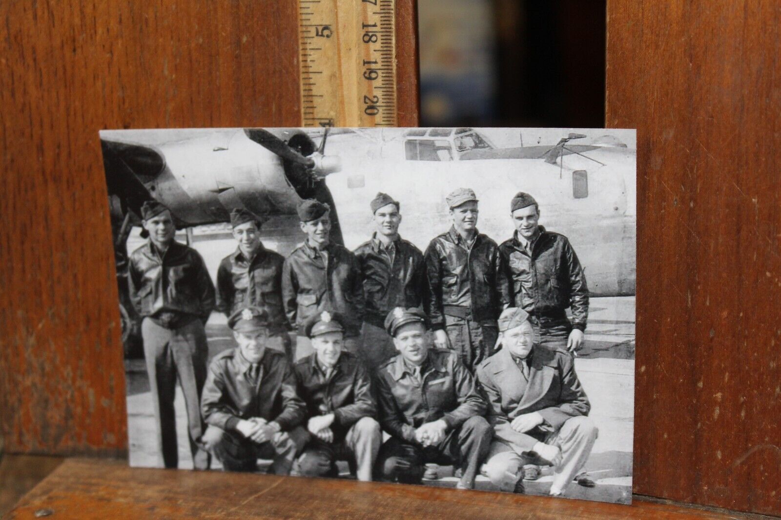 Real Photo 4x6 Antique Reproduction WWII Bomber Crew