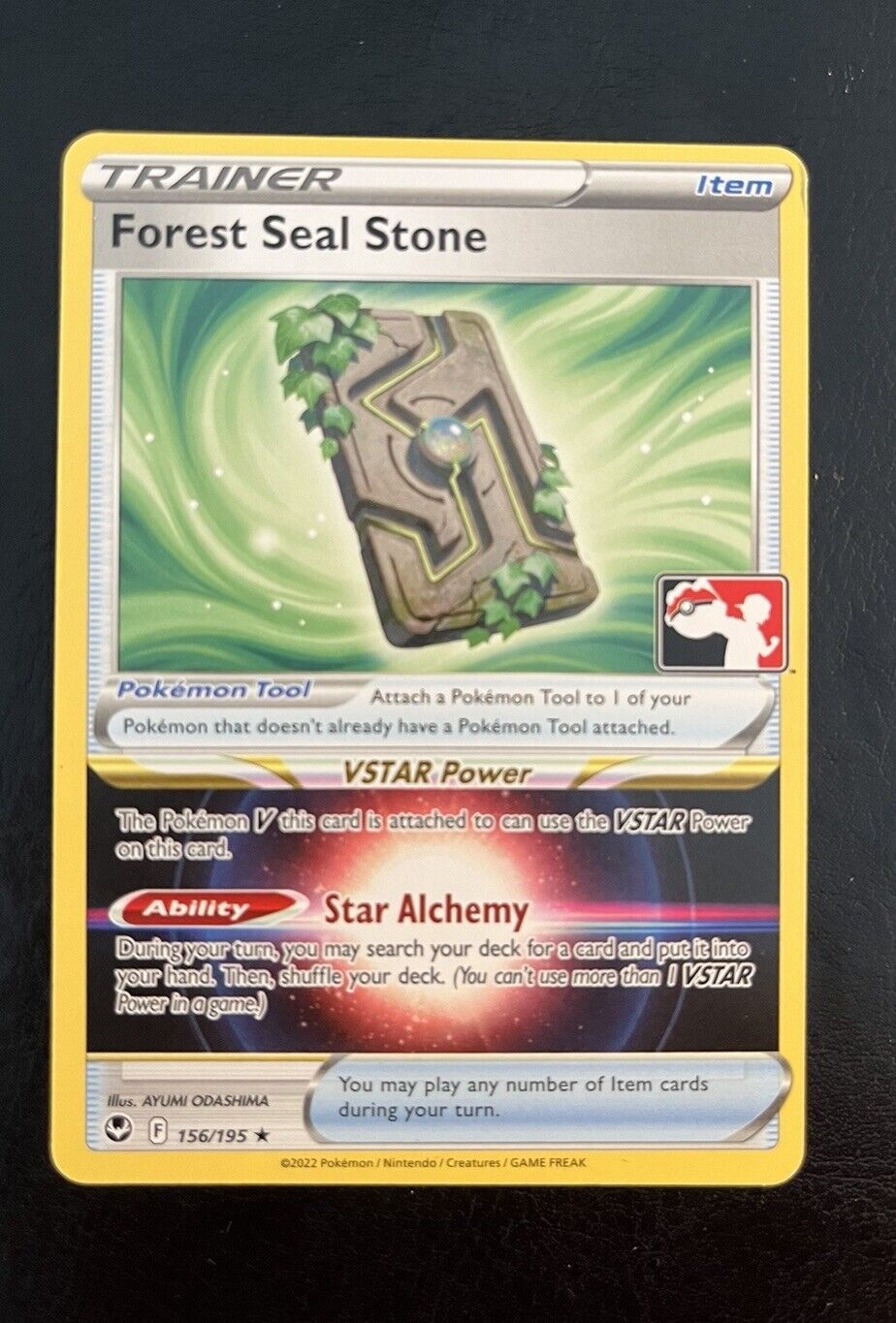 POKEMON Forest Seal Stone 156/195 Prize Pack Series 3 Stamped Promo Card NM-MINT