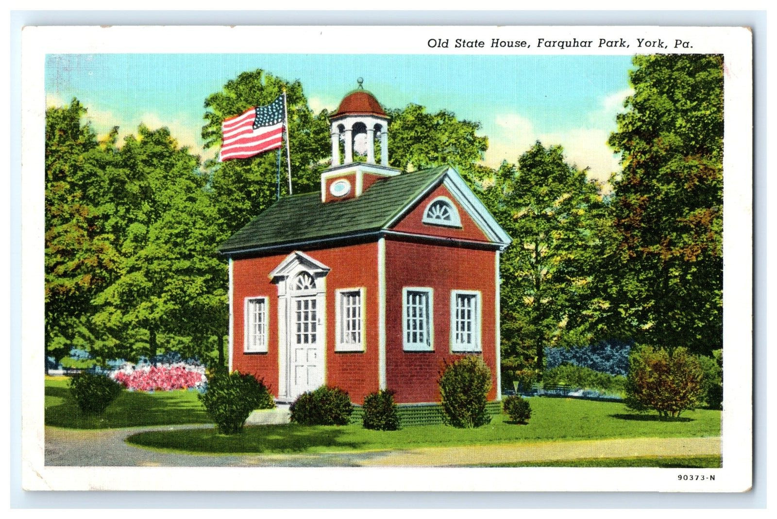 Vintage Postcard Old State House Farquhar Park York Pennsylvania PA-3