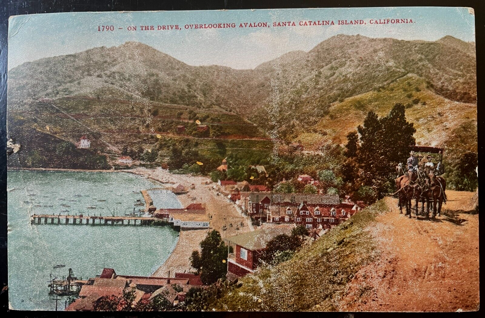 Vintage Postcard 1907-1915 Overlooking Avalon, Catalina Island, California (CA)