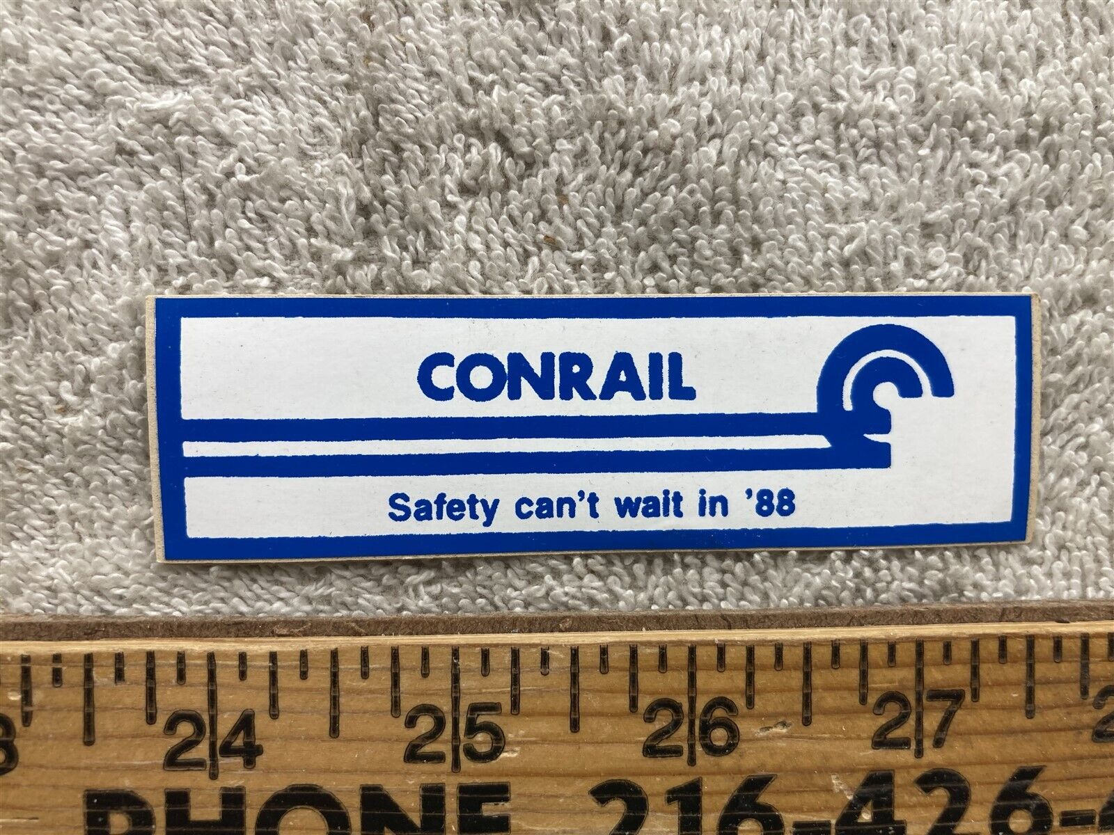 1988 Conrail Employee Safety Decal Sticker Railroad Vtg