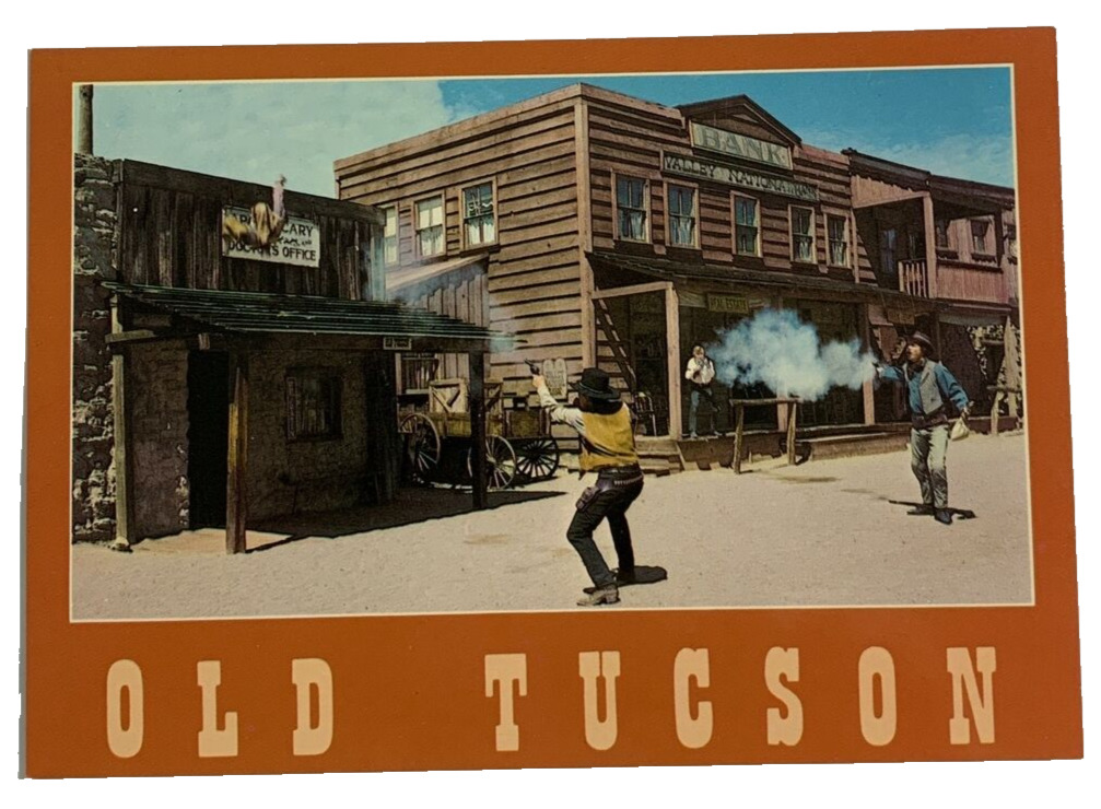 Shootout in Old Tucson Arizona Postcard Unposted