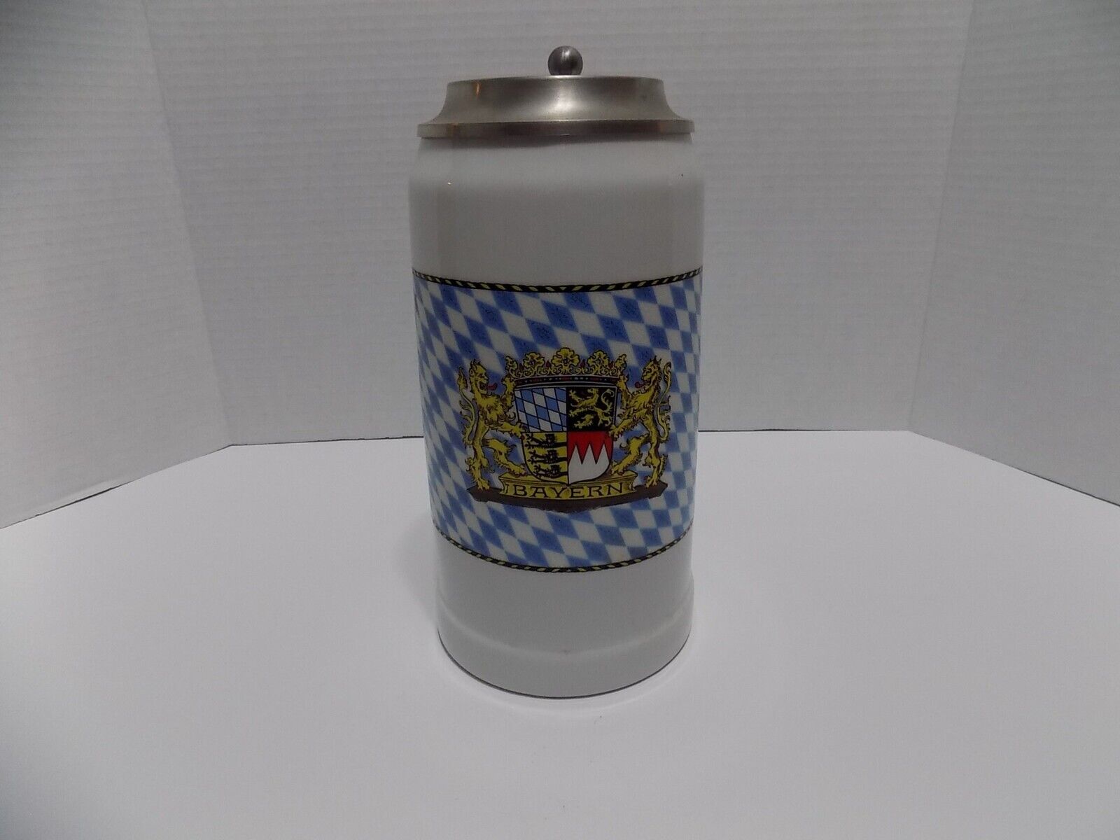 Vintage German Bavarian Lidded Beer Stein Germany