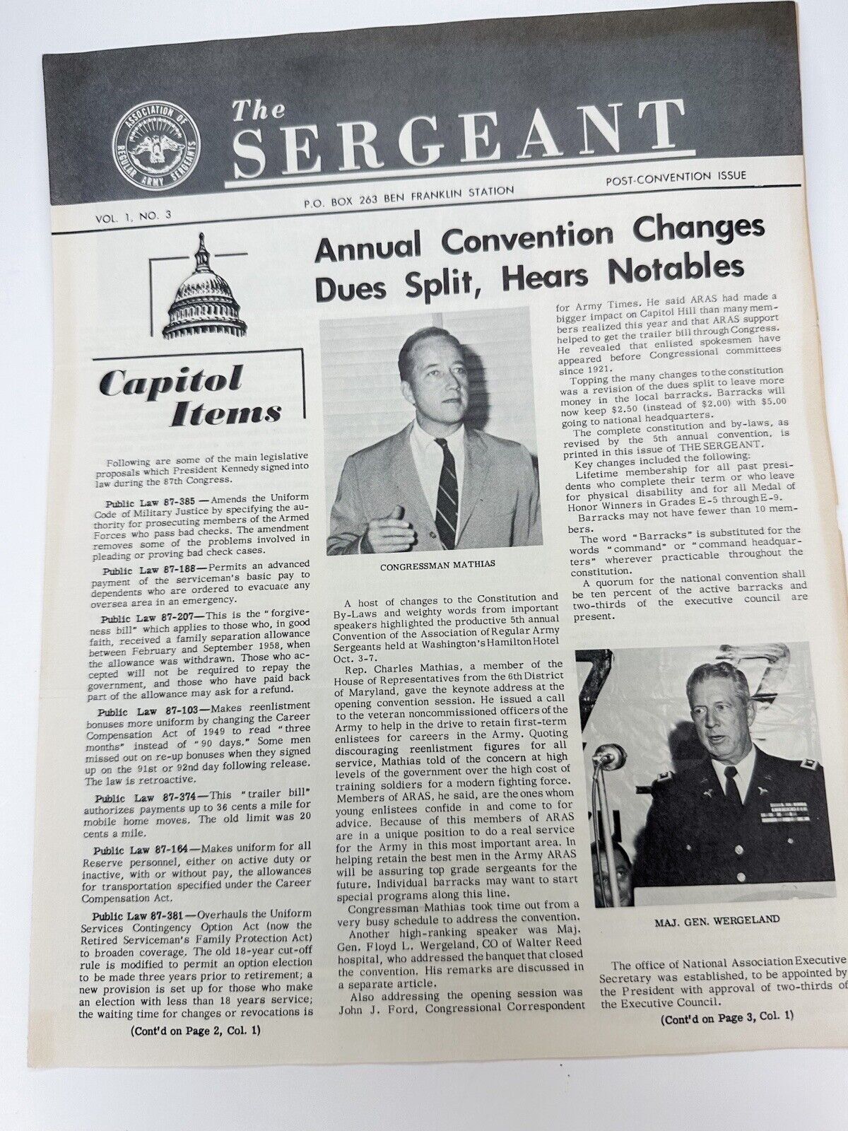 The Sergeant Vol 1 No 3 Post Convention Issue Newsletter 1961
