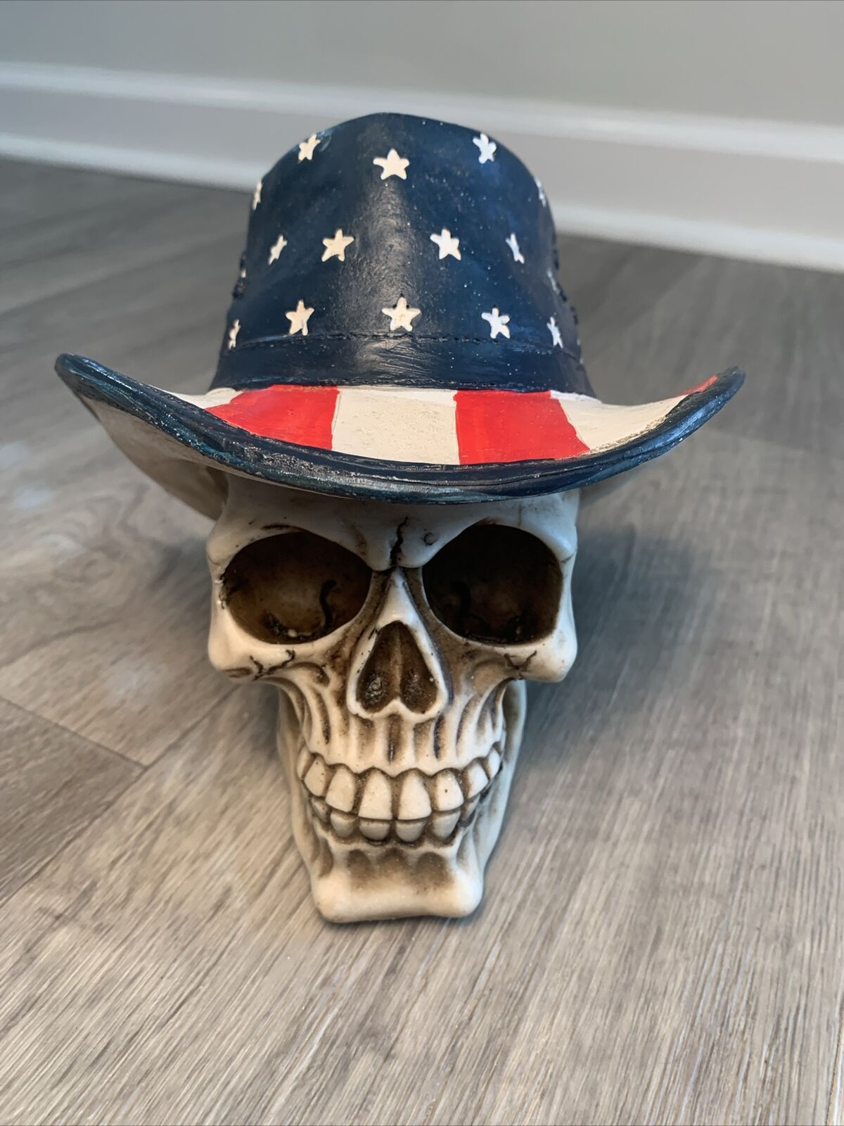 American Cowboy Hat Skull Novelty Decor Treasure Cove P754752 Halloween Skeleton