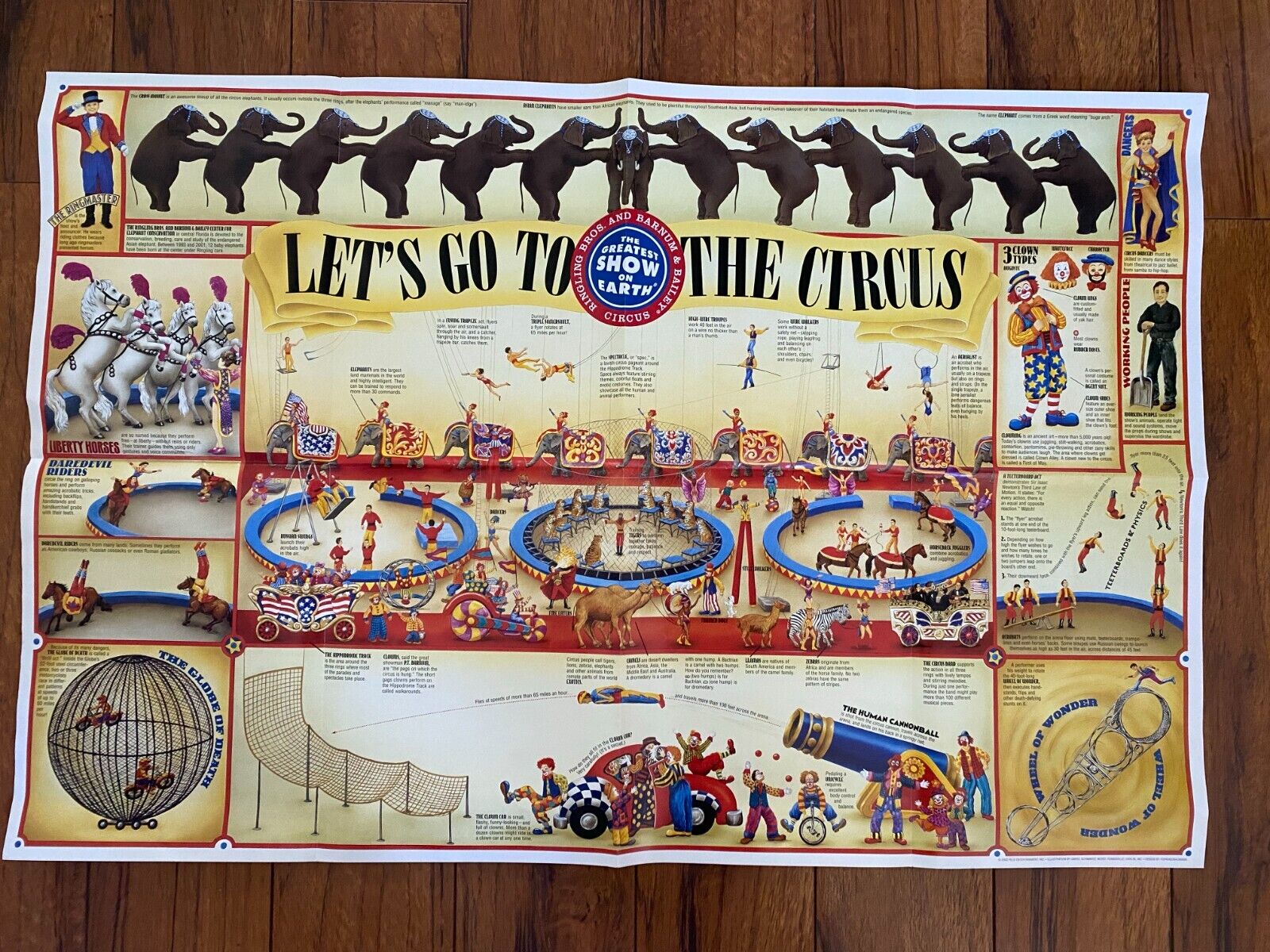 Authentic 2000 Ringling Bros Barnum & Bailey Circus Poster Publicist Edition