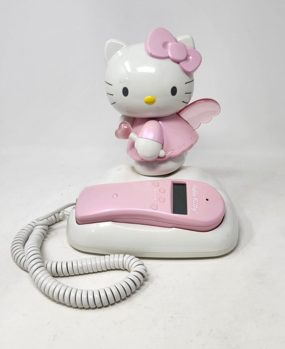 Hello Kitty Angel Fairy San Landline Telephone Vintage KT2010 2003 C Batteries 