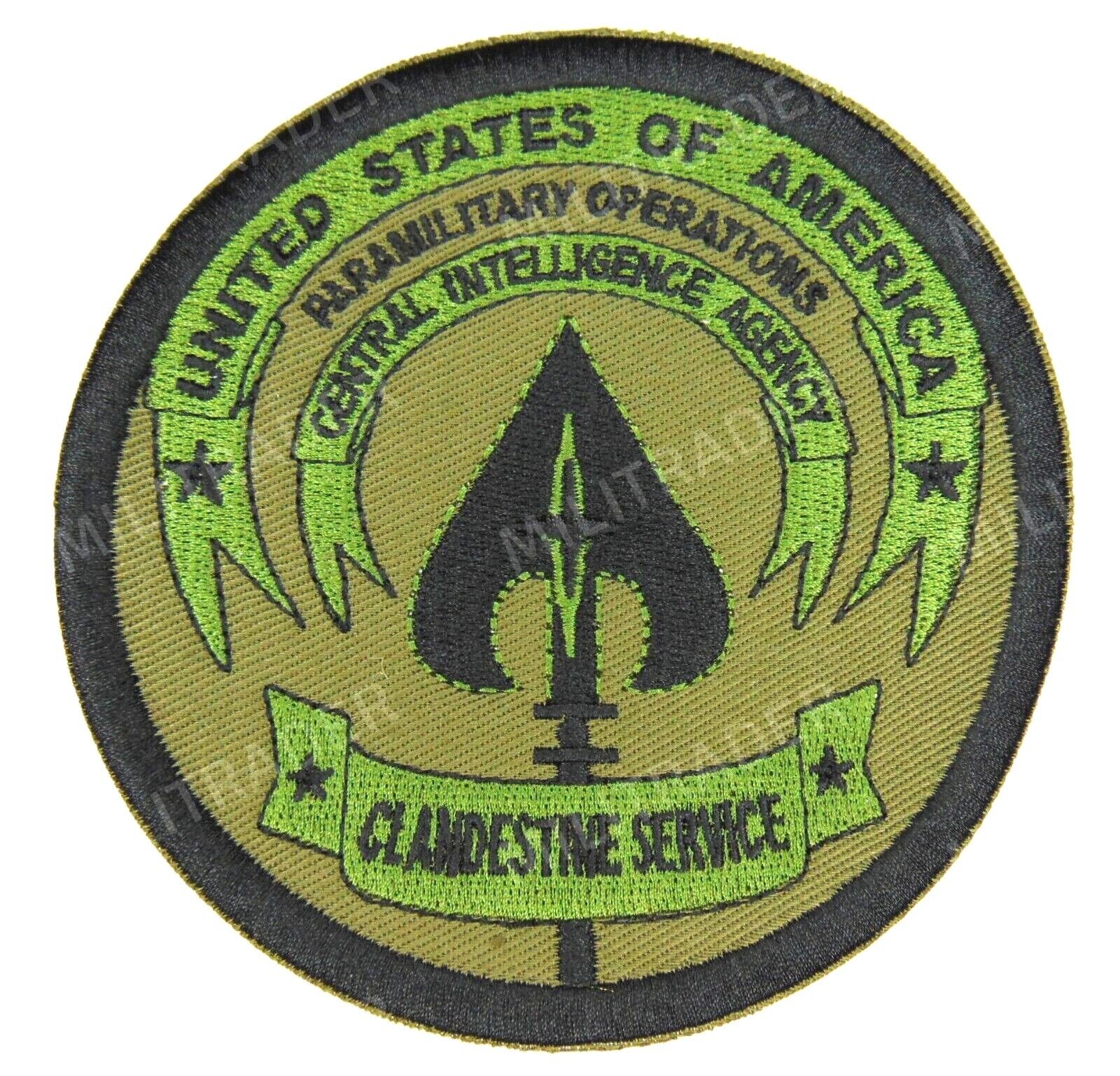 CIA USA Paramilitary Operations Clandestine Service Patch (Iron-on) OD/Subdued