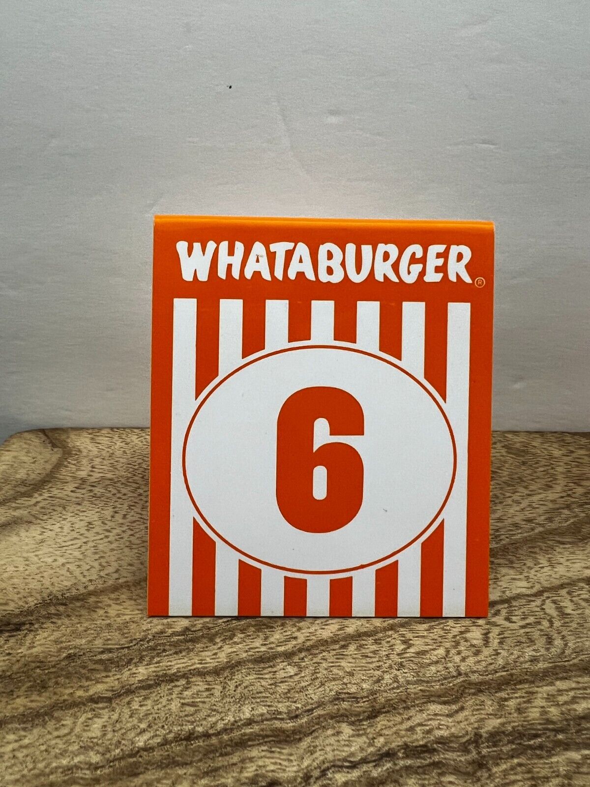 WHATABURGER Individual Glossy Restaurant Table Tent Numbers - You Pick