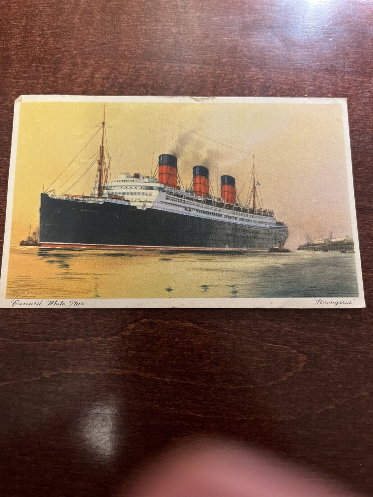 Postcard Cunard White Star RMS SS Berengaria Steamer Ship c1920s V5