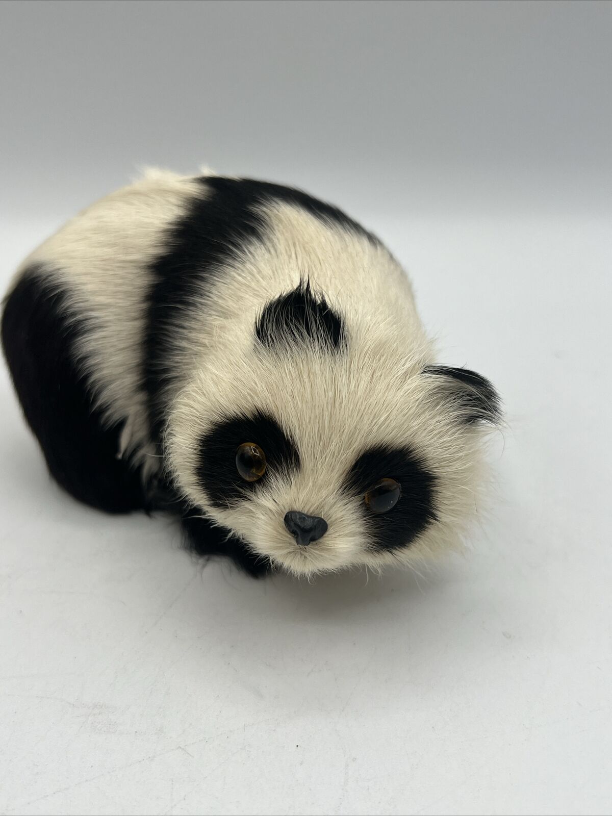 Vintage Real Fur Miniature Panda Figurine