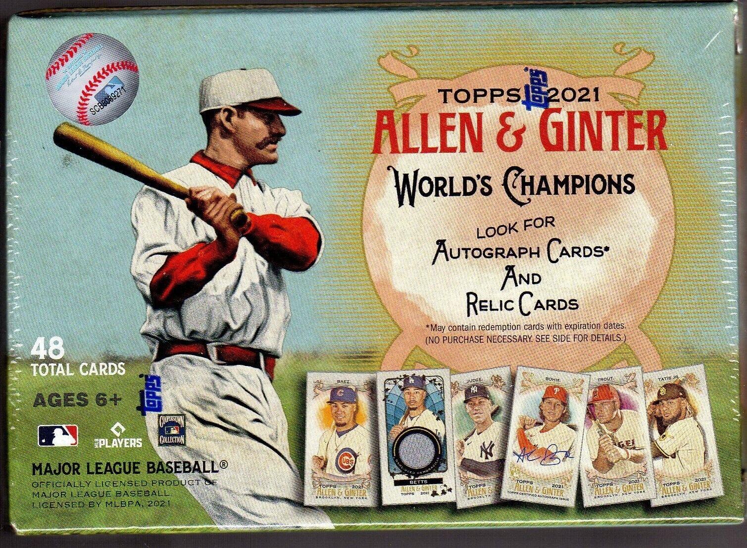 New-Sealed 2021 Topps Allen & Ginter Baseball Blaster Box-48 Cards(Autograph)