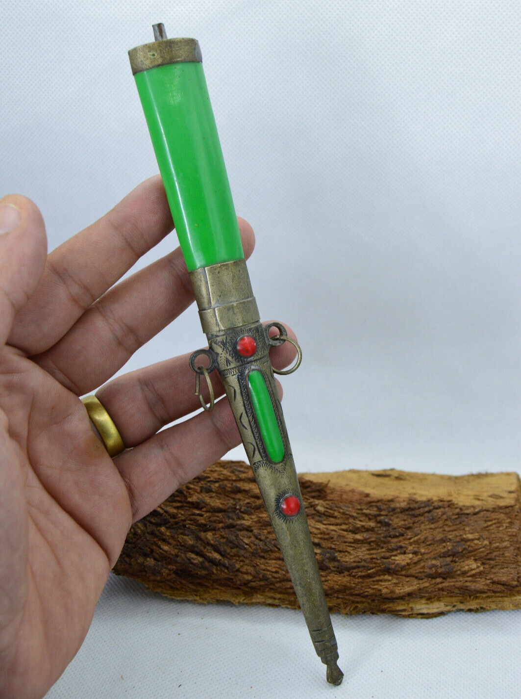 Vintage Antique Yemeni islamic Carved Dagger Engraving Khanjar Old Jambiya Sword