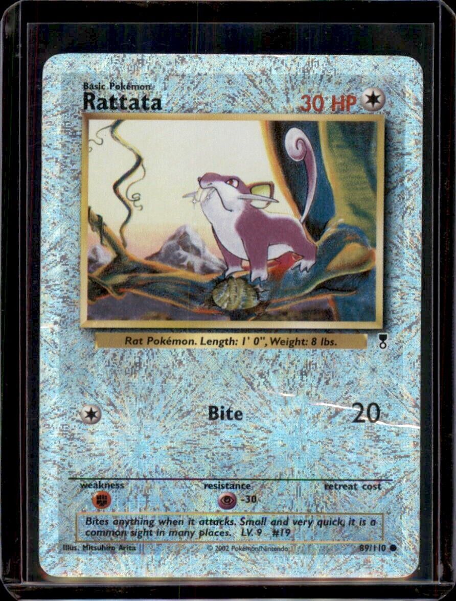 Rattata Reverse Holo Legendary Collection pokemon card 89/110 *Heavy Played*