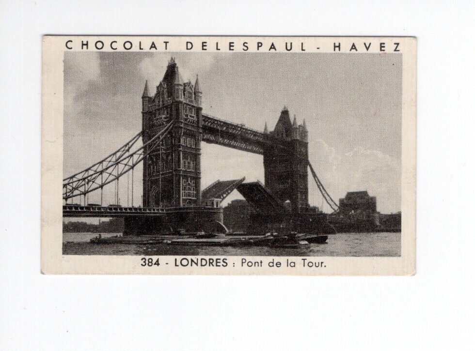 LONDON Tower Bridge London 65x38mm Pub Delespaul Havez Bien Chrome/Photo