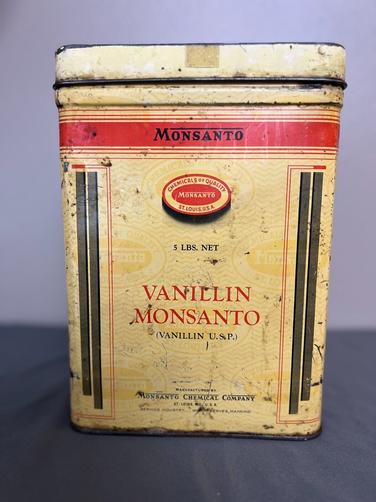 RARE Vintage Monsanto Tin 5lbs