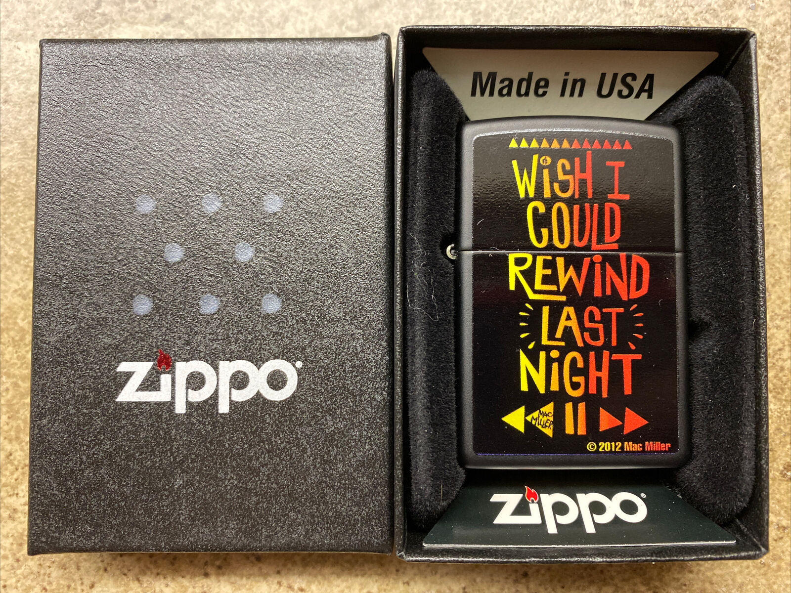 Mac Miller Genuine Zippo Lighter Windproof SUPER RARE NEW IN BOX