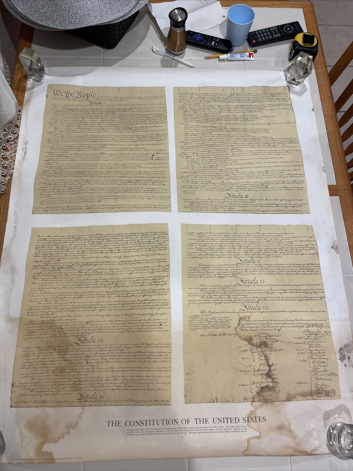 The Constitution of the United StatesBig Size Replica 37\