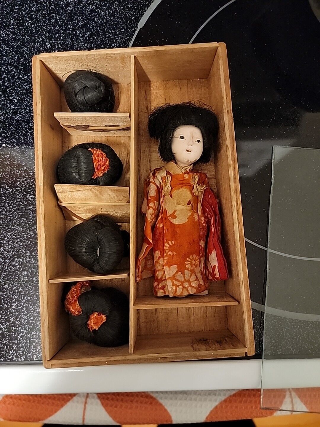 Antique Vintage  Japanese Doll with Wigs 