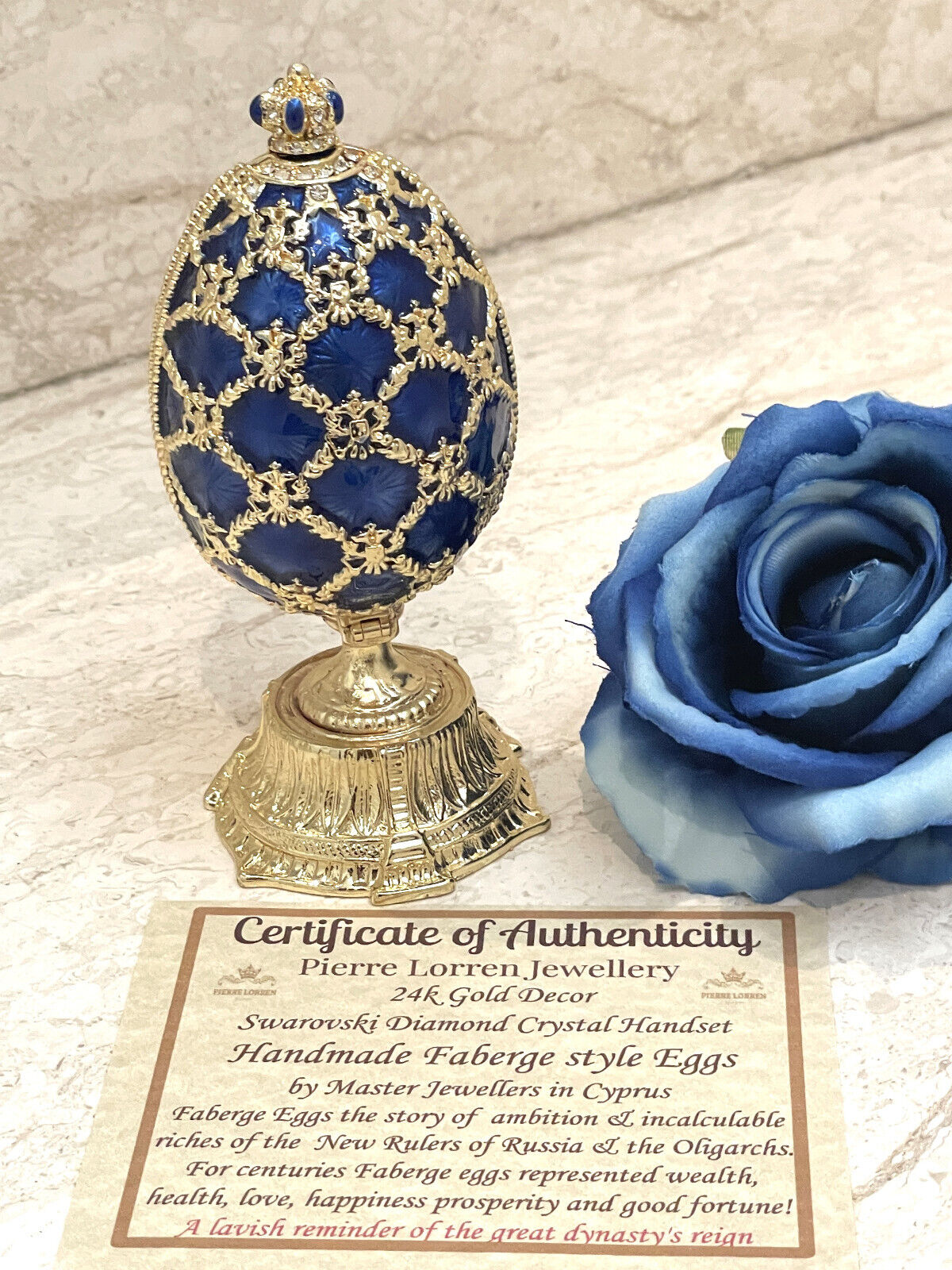 Sapphire Faberge Gold  Easter Egg Diamond Bracelet SET Imperial Eagle gift