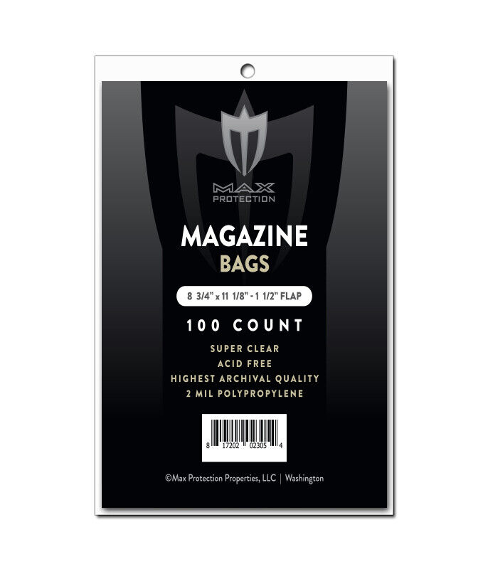 Max Pro Ultra Clear Magazine Bags - 8-3/4 x 11-1/8 - 100ct Pack