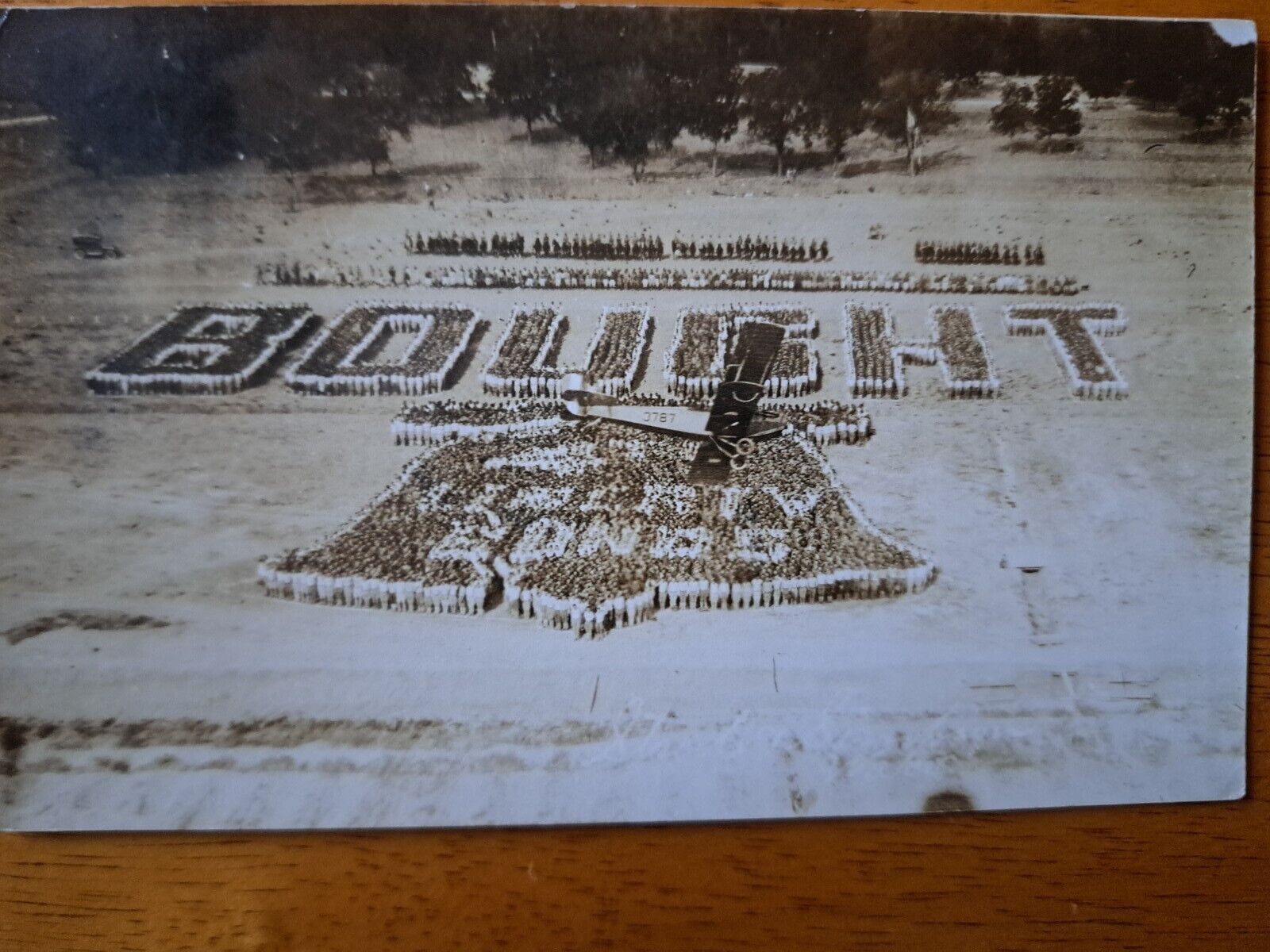 WORLD WAR I  LIBERTY BONDS   Parade  Field Formation   Real Photo Postcard  RPPC