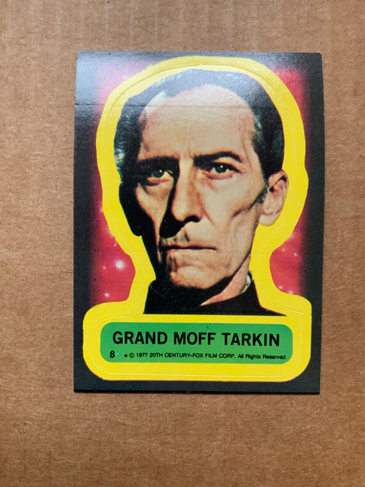 1977 Topps STAR WARS Series 1 Sticker #8 Grand Moff Tarkin EX/NM