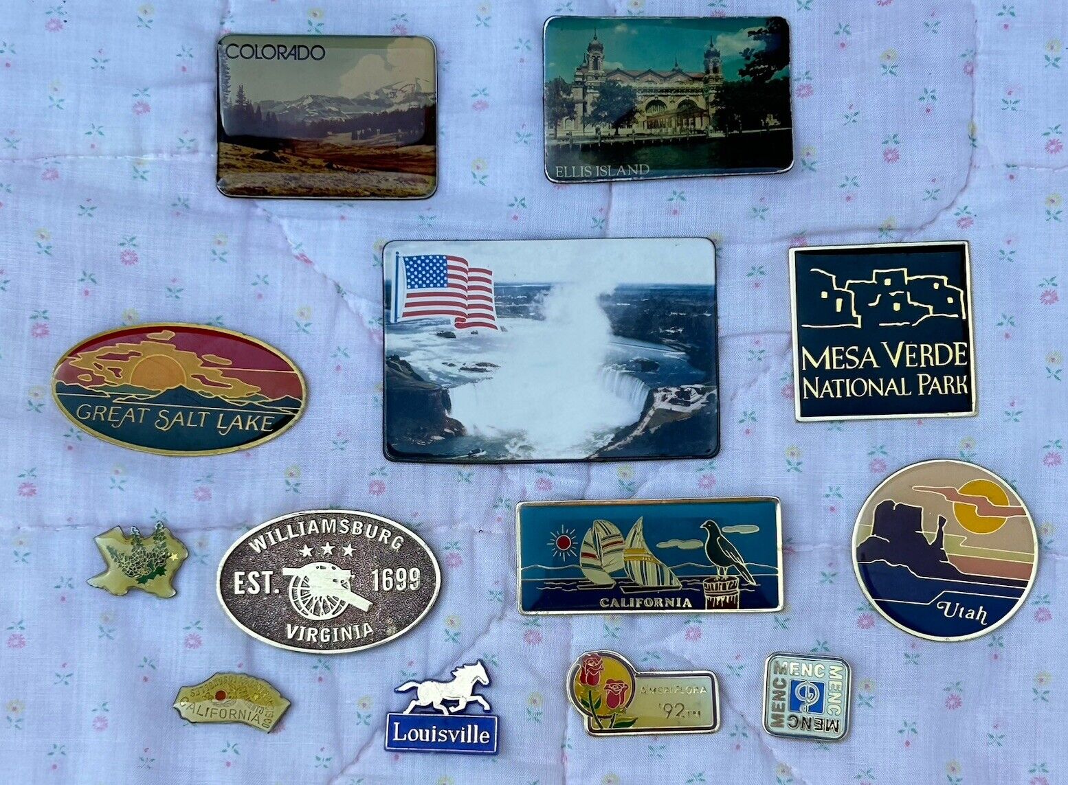 Very Vintage Lot Of 13 Souvenir Magnets c. 1970’s