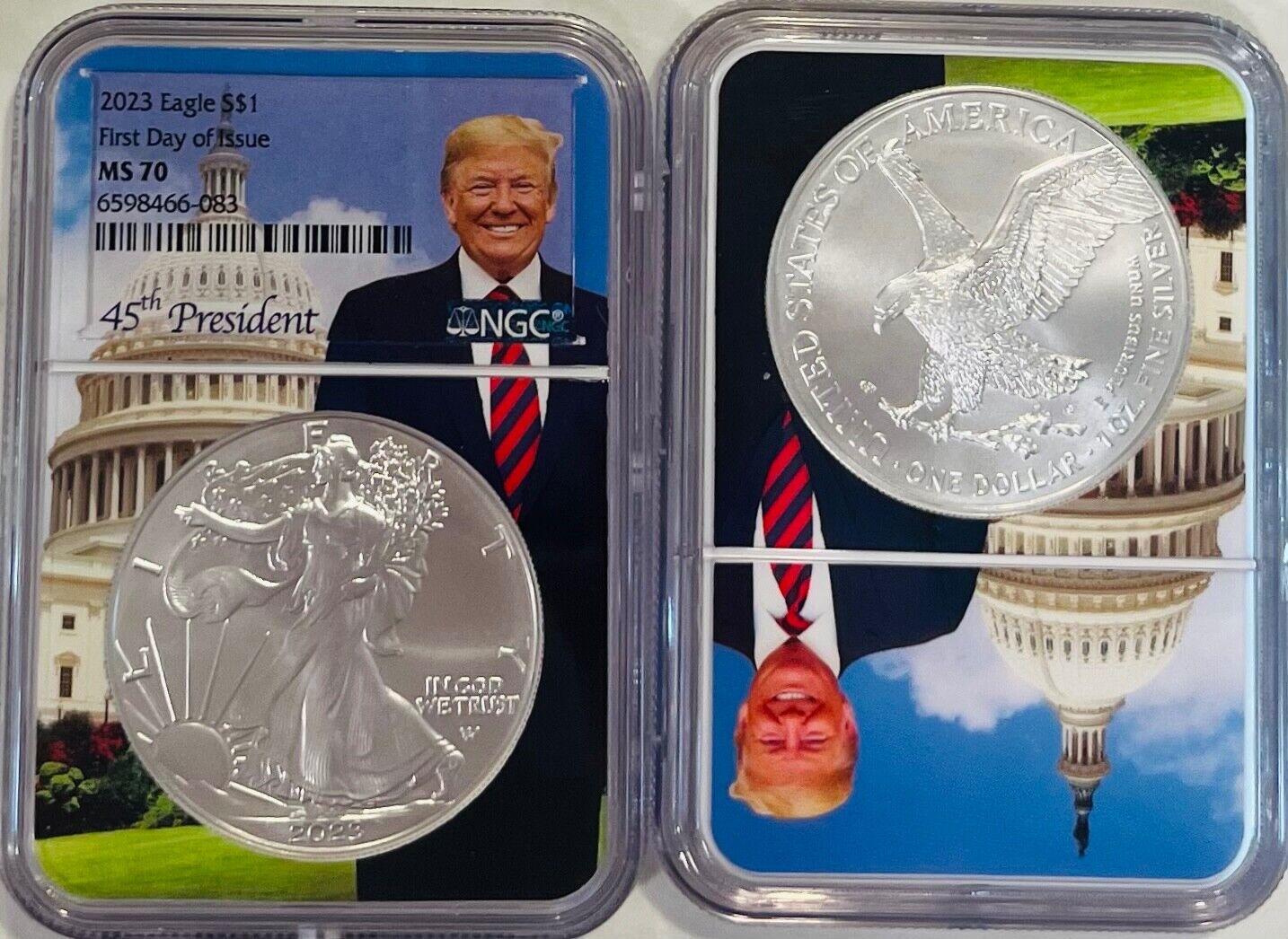 2023 American Silver Eagle TRUMP CORE  NGC MS70 FIRST DAY OF ISSUE  🇺🇸
