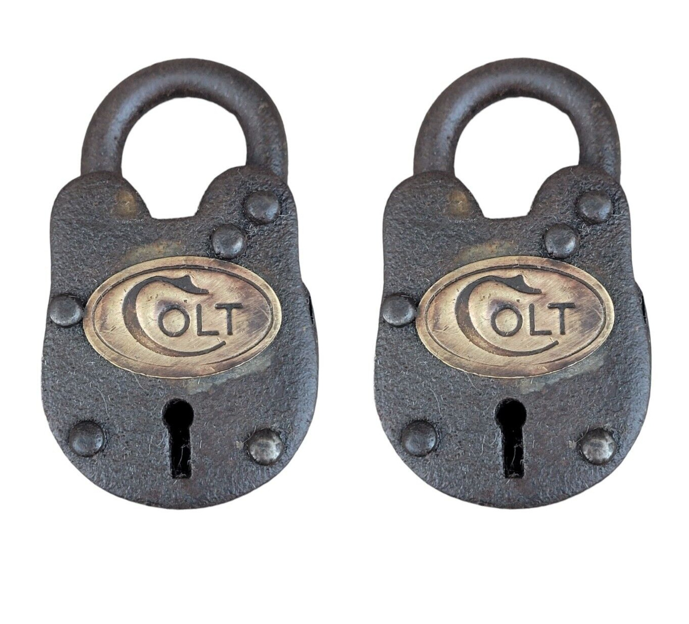 2 Pack Colt Gate Working Cast Iron Lock With 2 Keys Western Decor Padlock