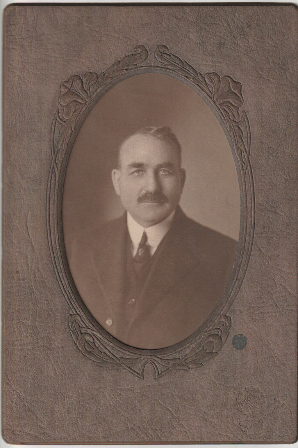 c1920s Freemason Photo Almon N. Waterhouse Secretary, Warren Philips Lodge F&AM