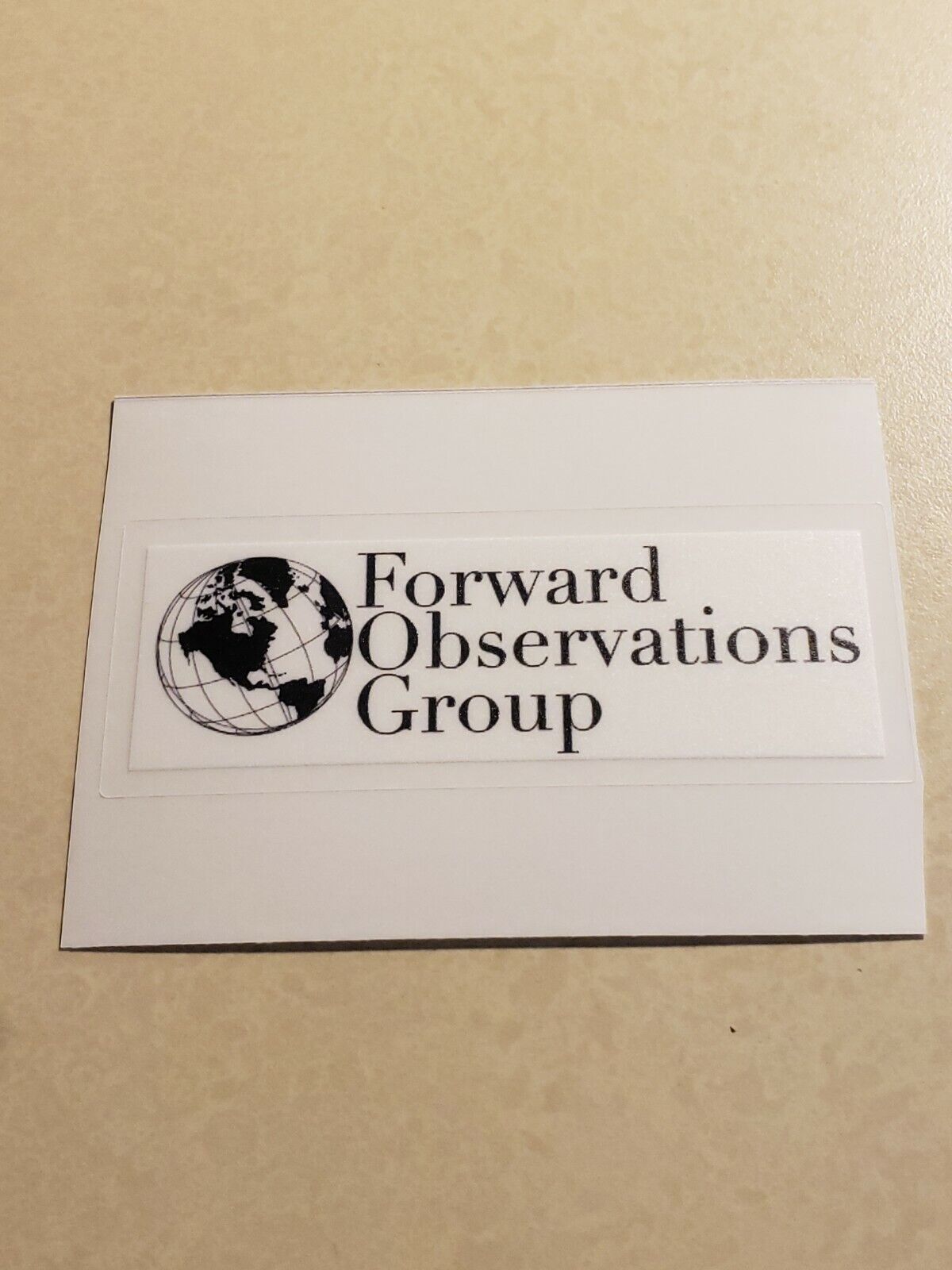 Forward Observations Group Globe Sticker Original Corporate Logo  
