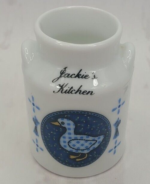 Vintage Blue Geese Ceramic Toothpick Holder Jackie\'s Kitchen