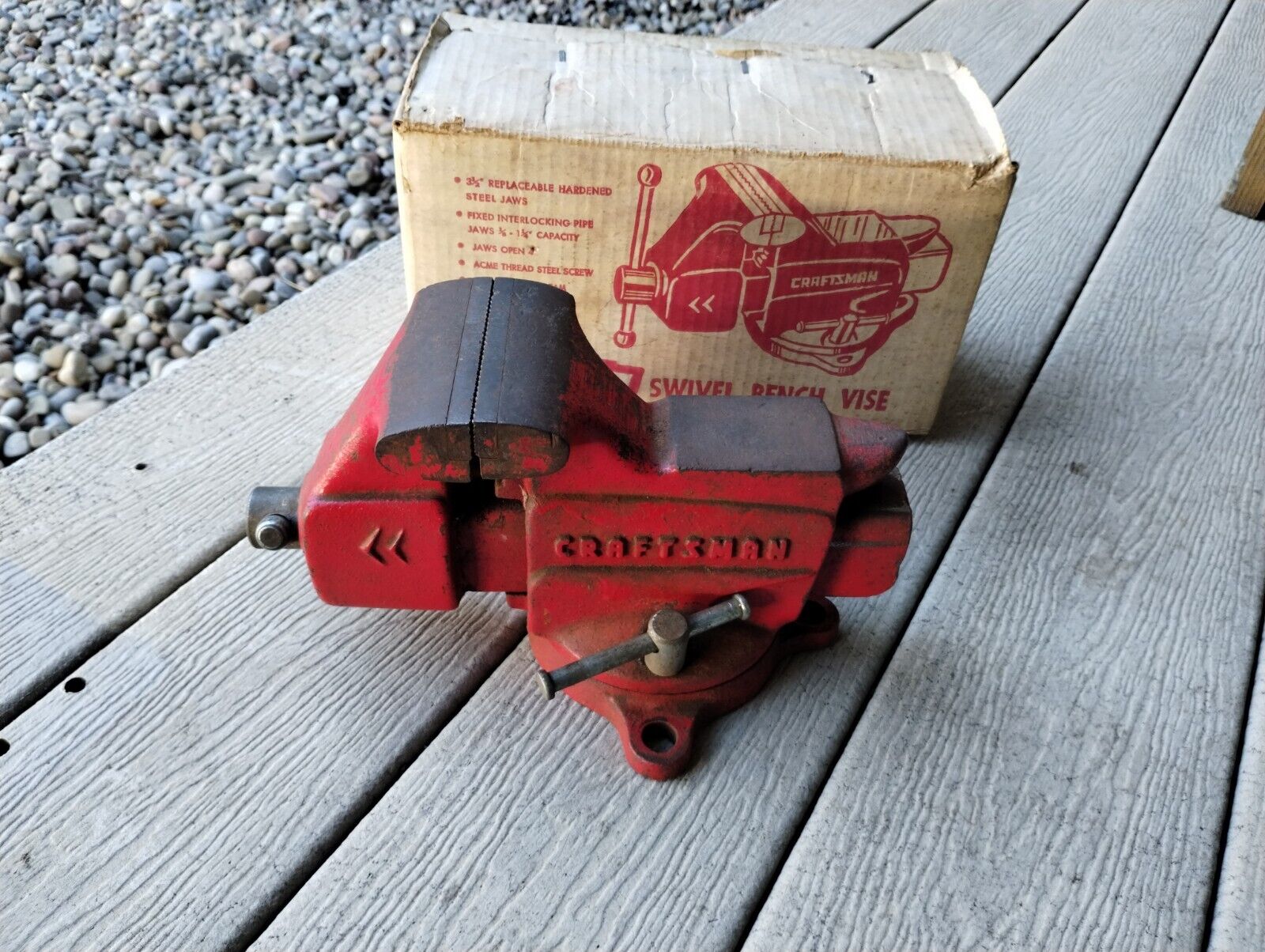 Vintage Craftsman No. 506-51801 Swivel Bench Vise With Original Box