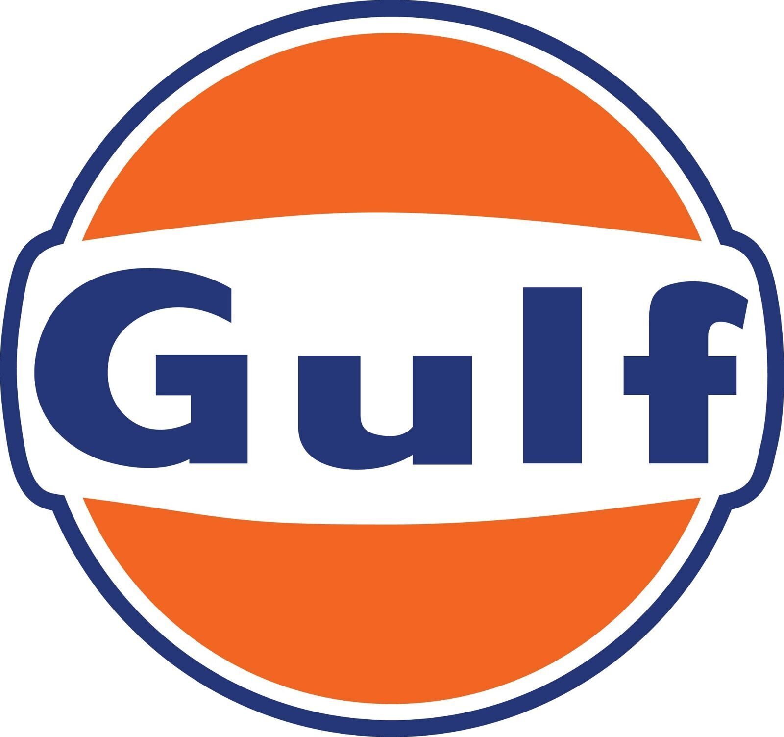 Gulf Oil sticker Vinyl Decal |10 Sizes with TRACKING