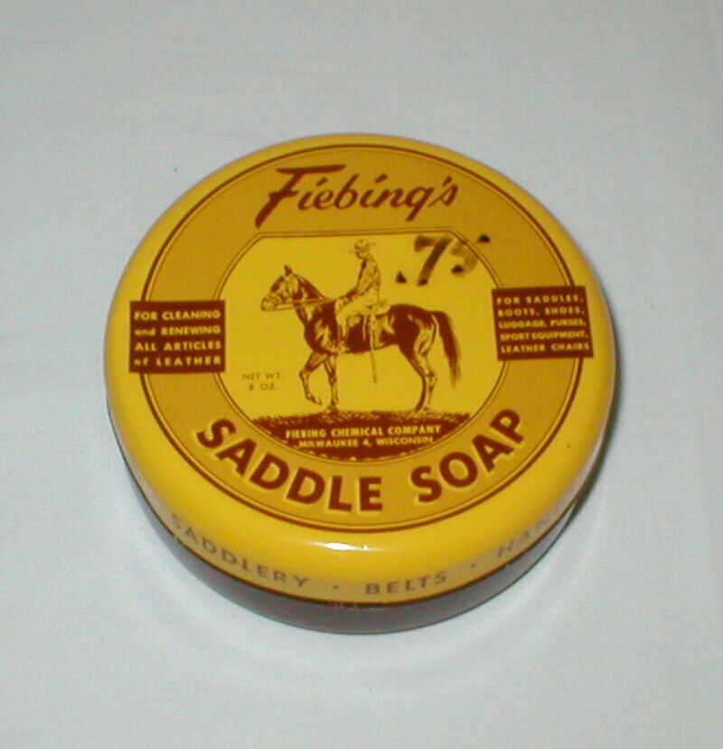 Fiebing\'s Saddle Soap Vintage Advertising Tin - Leather Cleaner - Display