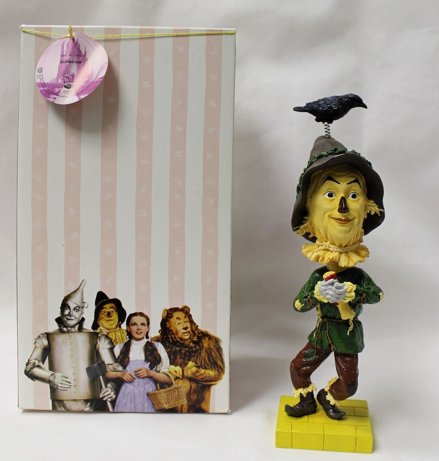 The Wizard Of Oz Scarecrow Bobble Head Westland Giftware NEW in box #1811