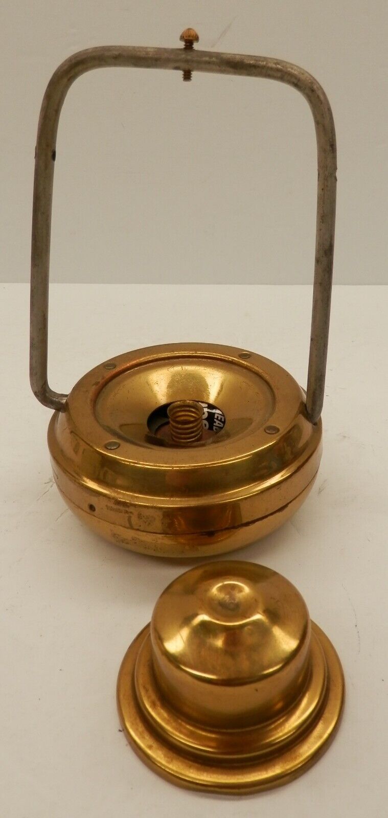 Vintage Chase Brass & Copper Co. USA Brass Lantern Battery Light (No Shade)