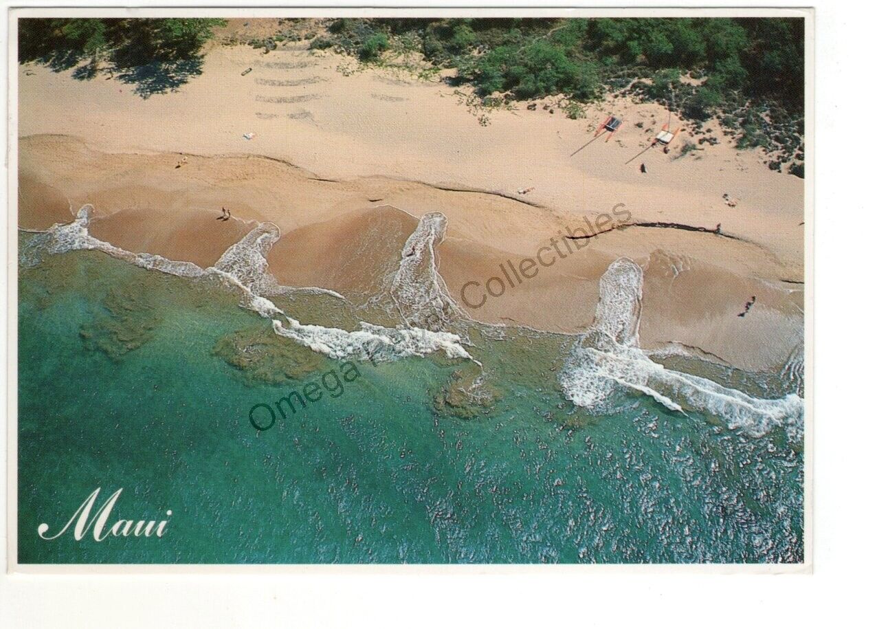 Wailea Beach MAUI Hawaii Hawaiian Islands Postcard Posted 1990