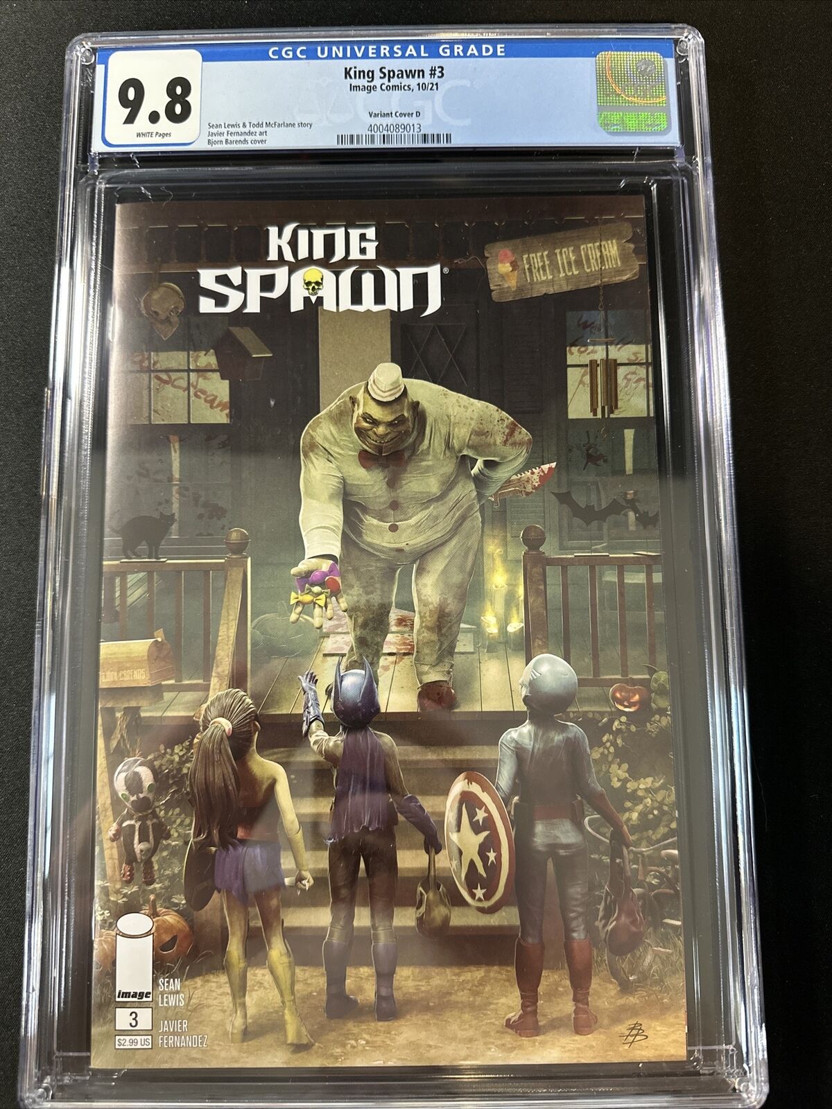 King Spawn #3 CGC 9.8 Barends Variant 2021 McFarlane Image Trick Or Treat Cover