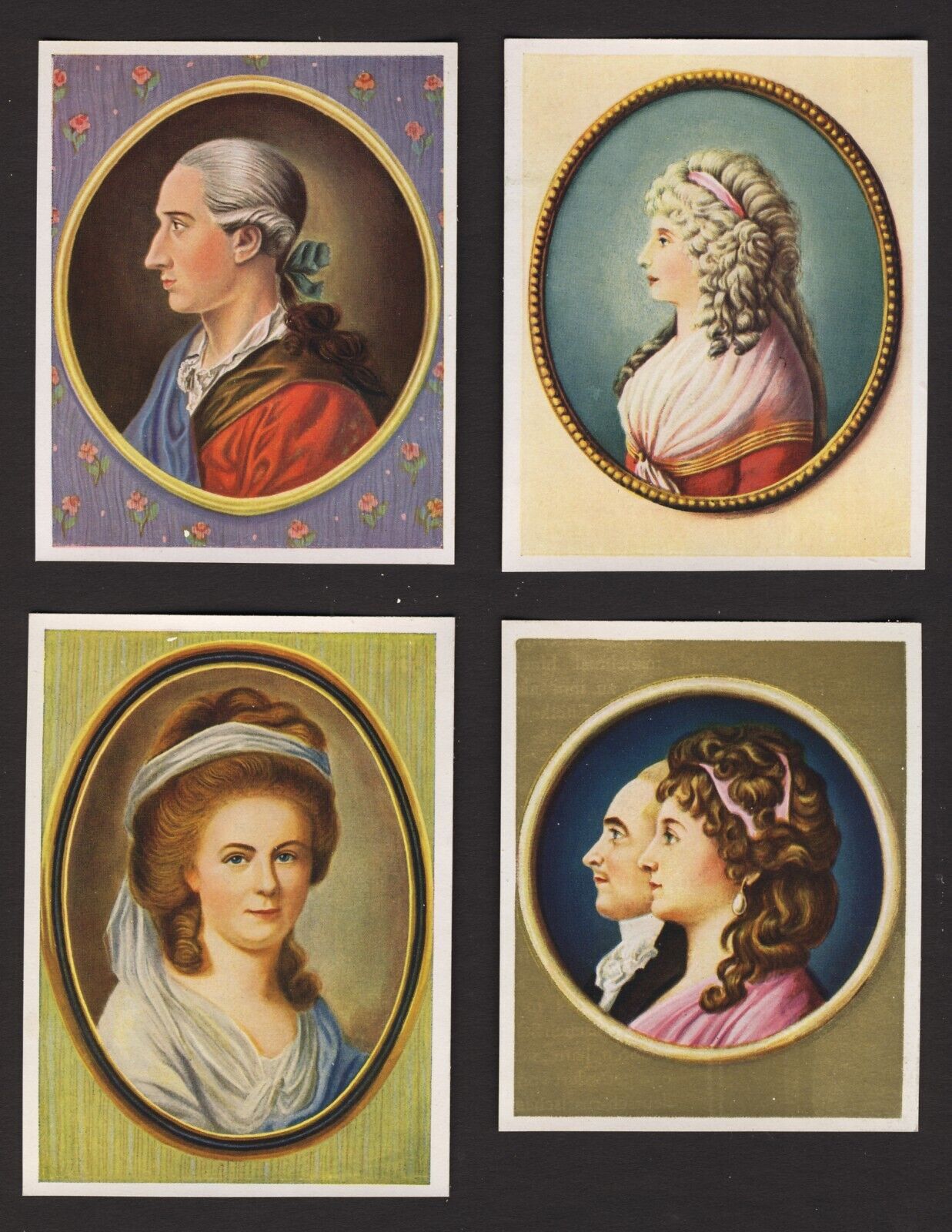 Reemtsma 1933 Goethe and his Muses 4 different cards EX