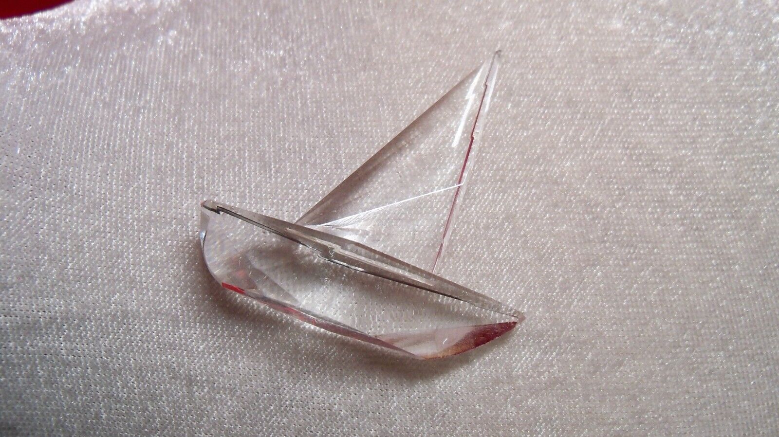 Beautiful Miniature Crystal Sail Boat Figurine