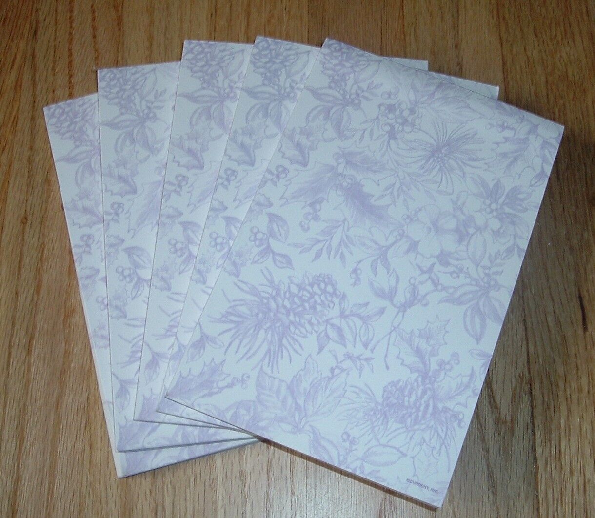 5 Lavender TOILE notepads / tablets - Lovely  