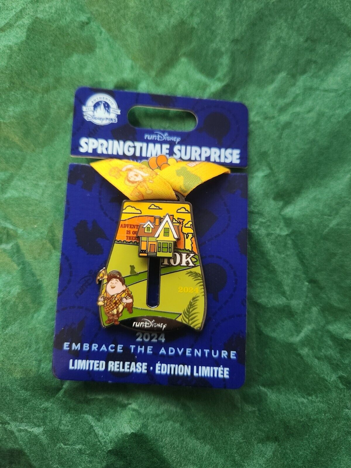 2024 Walt Disney World RunDisney Springtime Surprise UP 10k Medal Pin