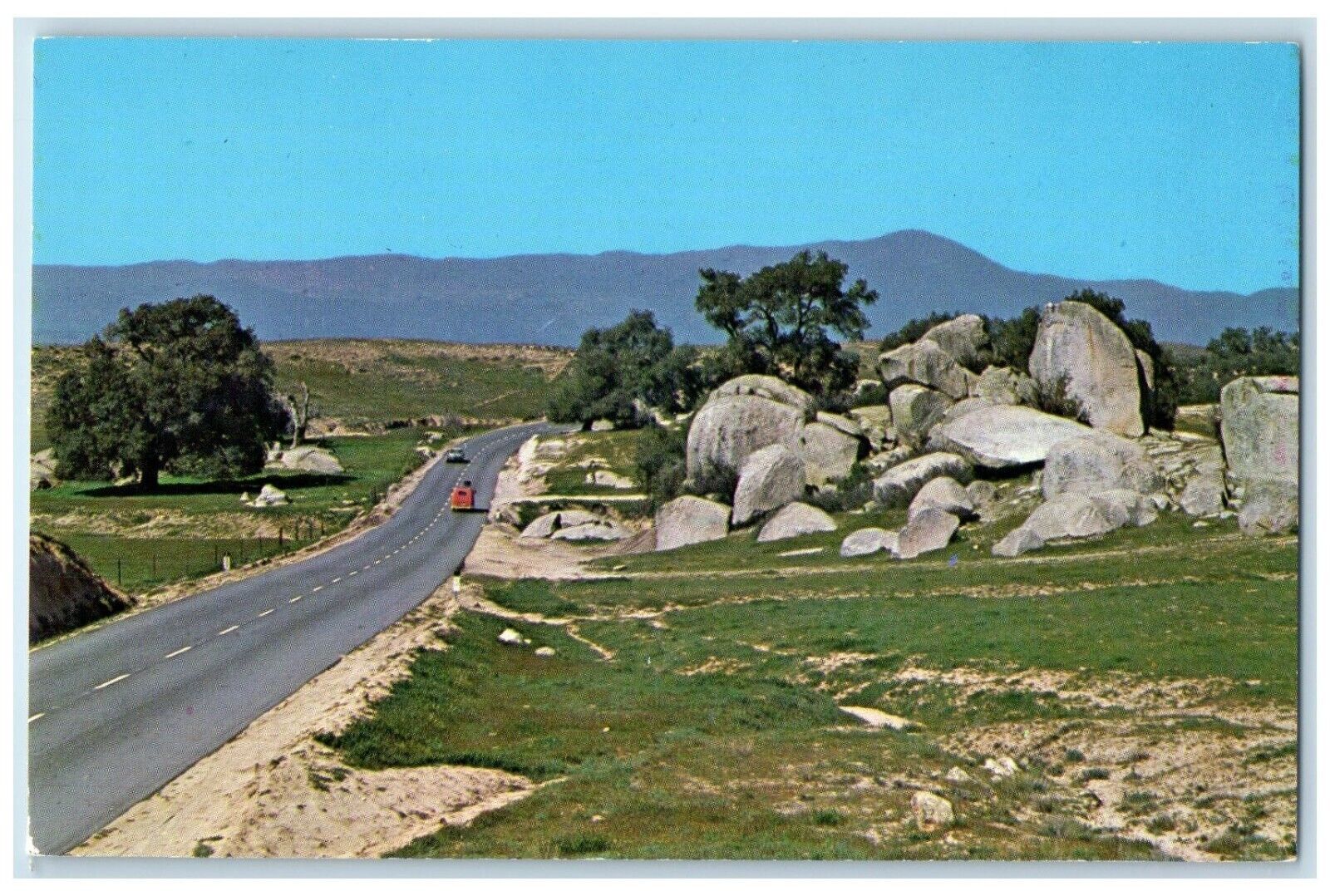c1960\'s Scenic Highway Cars Near Lake Henshaw California CA Vintage Postcard