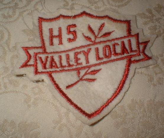 RARE VINTAGE VALLEY LOCAL HIGH SCHOOL OHIO FELT EMBROIDERED EMBLEM PATCH ~ NOS