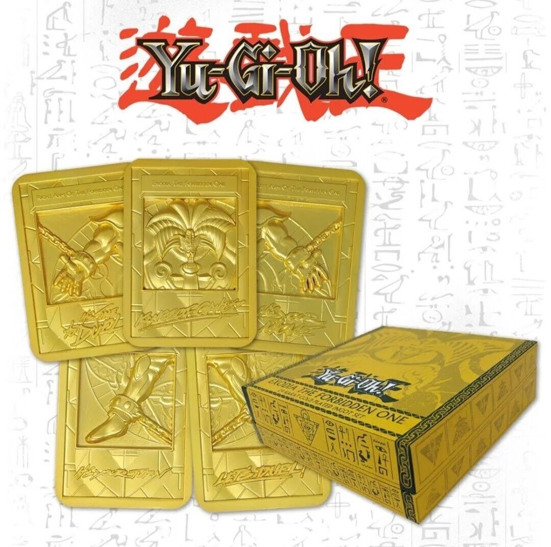 YU-GI-OH EXODIA THE FORBIDDEN ONE 24K GOLD PLATED INGOT SET FACTORY SEALED MINT
